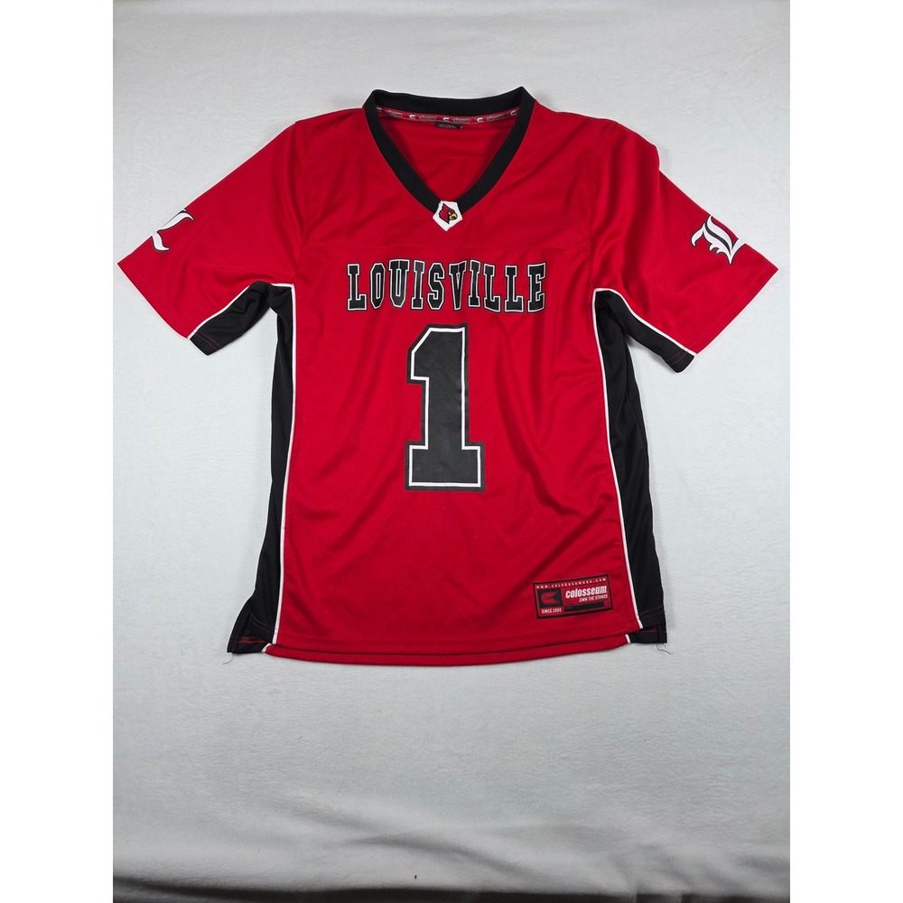 Louisville Cardinals Colosseum Football Jersey #1 Red Men Large NCAA Fan Gear